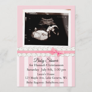 Personalised Ultrasound Baby Shower Invitations
