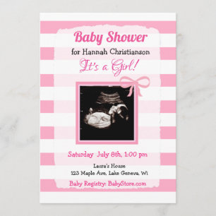 Personalised Ultrasound Picture Baby Shower Invitation