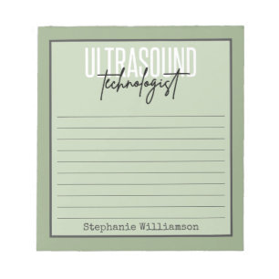 Personalised Ultrasound Technologist technician Notepad