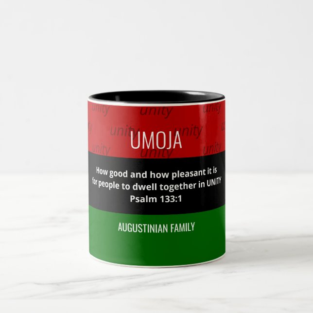 Personalised UMOJA Unity Kwanzaa Two-Tone Coffee Mug (Center)