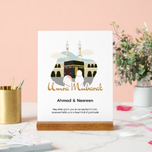 Personalised Umra Mubarak Gift Acrylic Sign