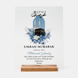 Personalised Umrah Mubarak Acrylic Sign – Islamic