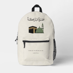 Personalised Umrah Mubarak Printed Backpack