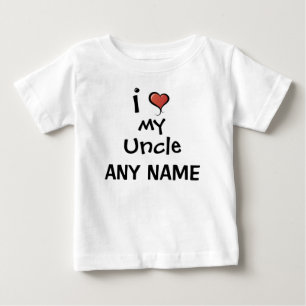 Personalised Uncle Love Baby T-Shirt