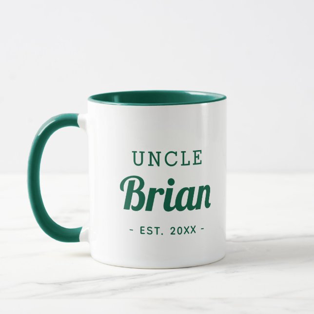 Personalised Uncle Monogram Mug (Left)