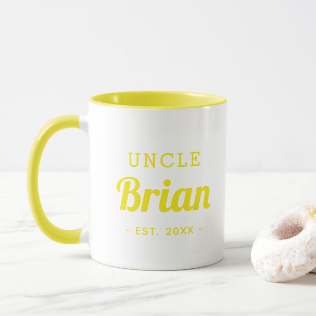 Personalised Uncle Monogram Mug (With Donut)