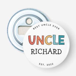 Personalised Uncle Retro Gift Best Uncle Ever Cute Bottle Opener