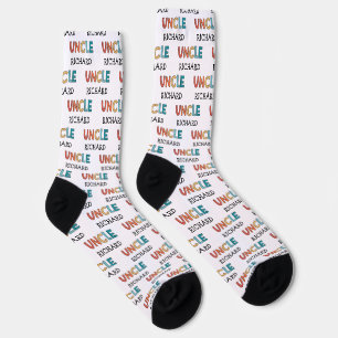 Personalised Uncle Retro Gift Best Uncle Ever Cute Socks