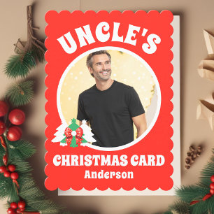 Personalised Uncle's Photo Christmas Holiday Card