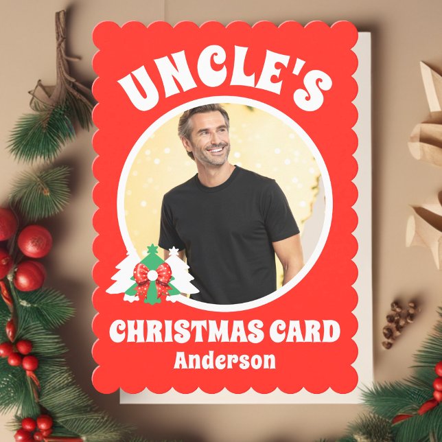 Personalised Uncle's Photo Christmas Holiday Card (Creator Uploaded)