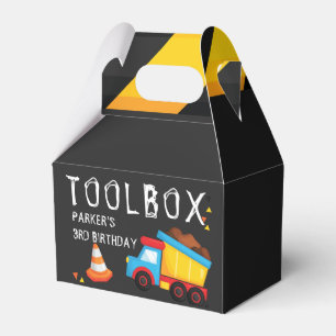 Personalised Under Construction Toolbox Favour Box