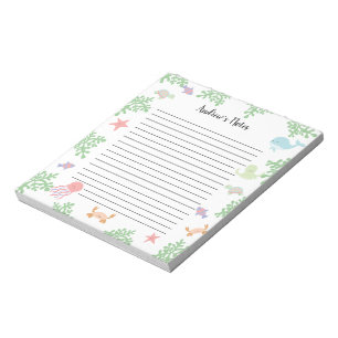 Personalised Under the Sea Ocean Animals Kids Notepad