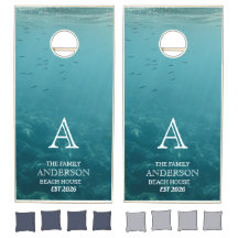 Personalised Underwater Beach House Family Name
