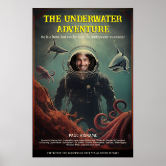 Personalised Underwater Deep Sea Adventure Film Poster