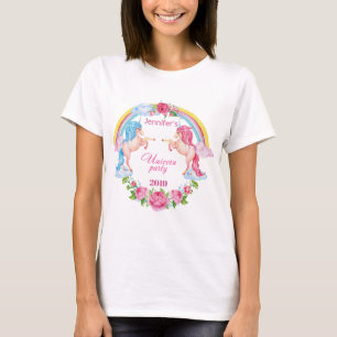 Personalised Unicorn Bachelorette Party T-Shirt