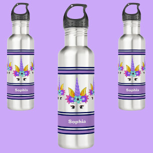 Personalised Unicorn Back To School 710 Ml Water Bottle