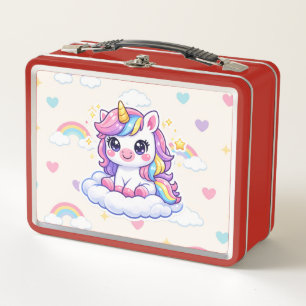 Personalised Unicorn Back to School Lunch Box