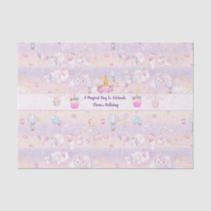 Personalised Unicorn Birthday Party  Tissue Paper