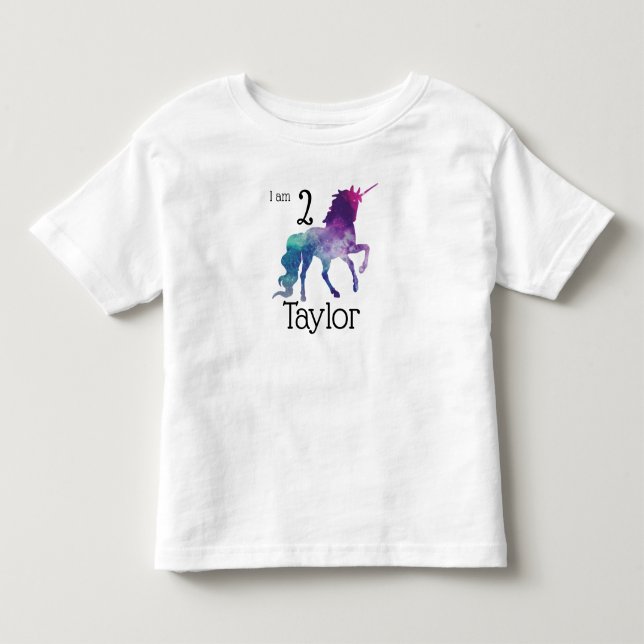 Personalised Unicorn Birthday Top (Front)