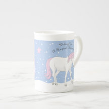 Personalised Unicorn Christmas Bone China Mug