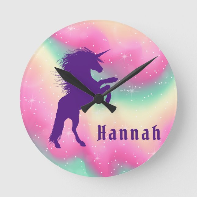 Personalised Unicorn Clock (Front)
