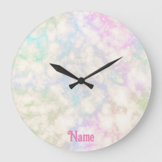 Personalised Unicorn Colours Large Clock