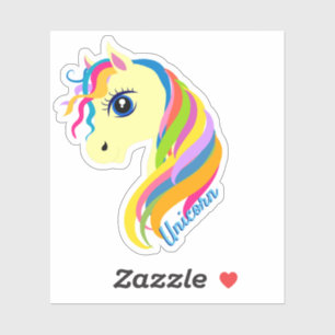Personalised Unicorn custom name sticker label