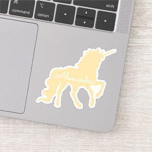 Personalised Unicorn Die Cut Sticker