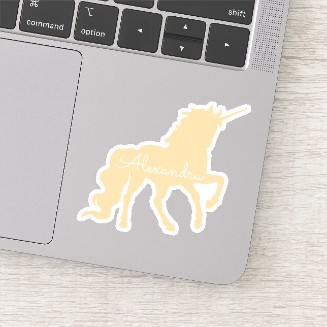Personalised Unicorn Die Cut Sticker (Detail)