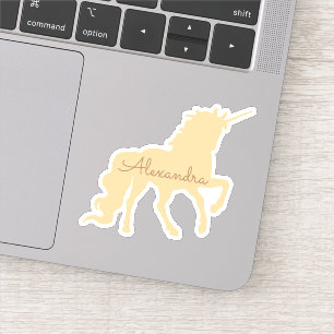 Personalised Unicorn Die Cut Sticker