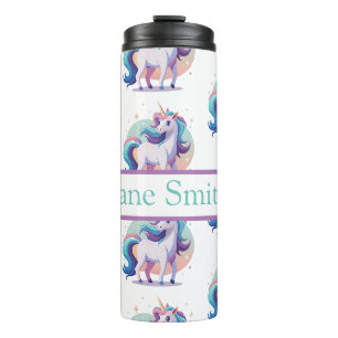 Personalised unicorn drink tumbler