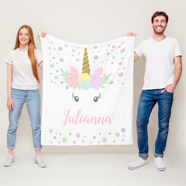 Personalised Unicorn Face Blanket (In Situ)