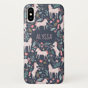 Personalised Unicorn Fields iPhone X Case