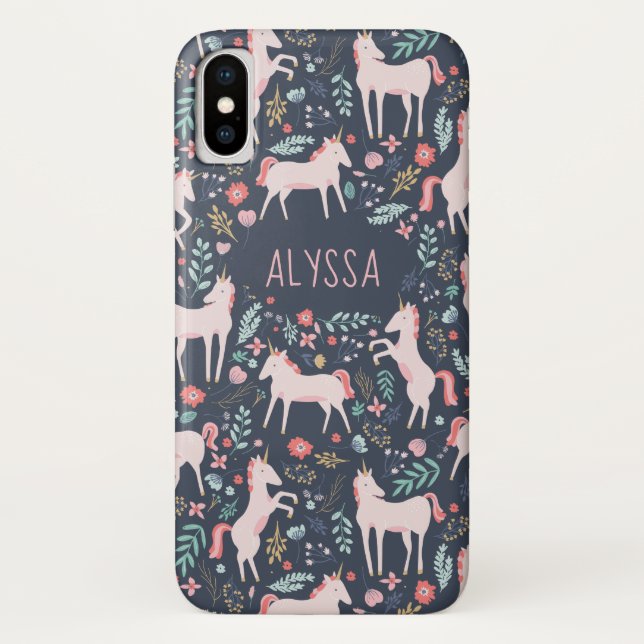 Personalised Unicorn Fields Case-Mate iPhone Case (Back)