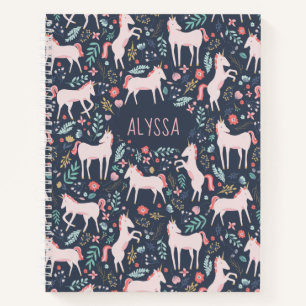 Personalised Unicorn Fields Notebook