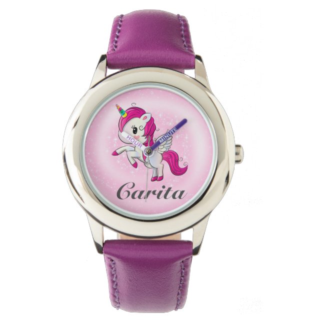 Personalised Unicorn Girls Watch (Front)