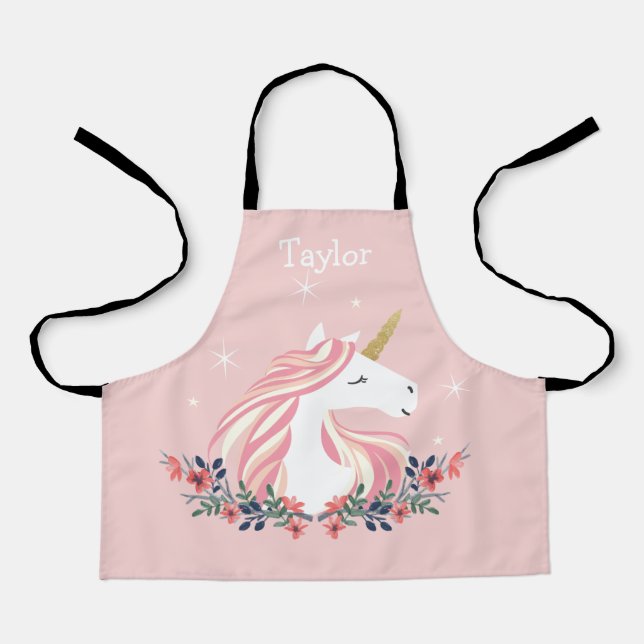 Personalised Unicorn Kids Apron (Front)
