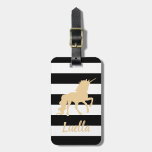 Personalised Unicorn luggage tag