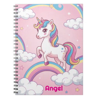 Personalised Unicorn Notebook – Magical Rainbow Jo