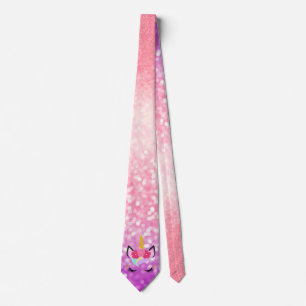 Personalised Unicorn Ombre Fade Mens Dress Tie