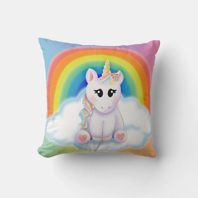 Personalised Unicorn Pillow (Front)