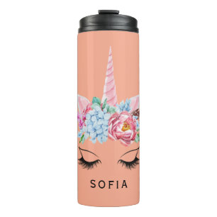 Personalised Unicorn Pink  Thermal Tumbler