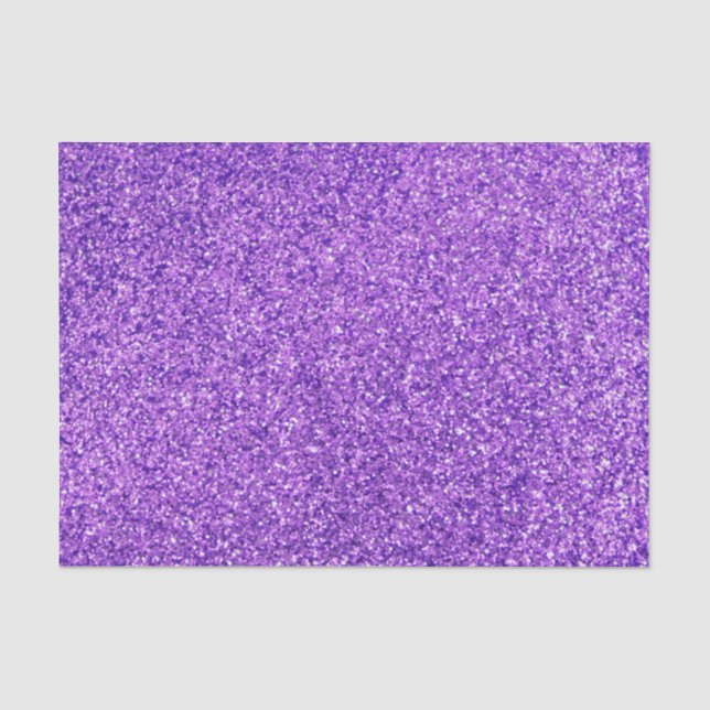 Personalised Unicorn Purple Glitter Tissue Paper (Front)