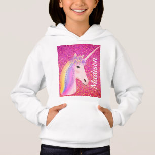 Personalised Unicorn Rainbow Pink Glitter Sparkles