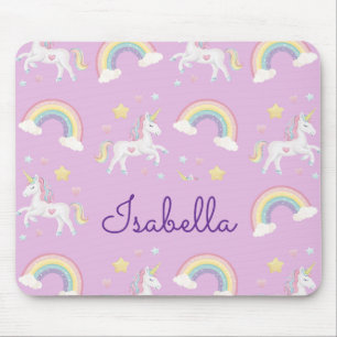 Personalised Unicorn Rainbow Sparkle Mouse Mat