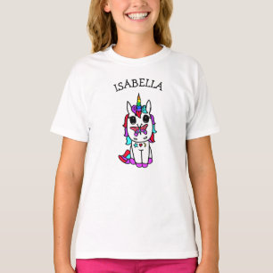 Personalised  Unicorn with Butterfly on Nose Shirt