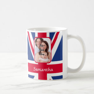 Personalised union jack coffee mug