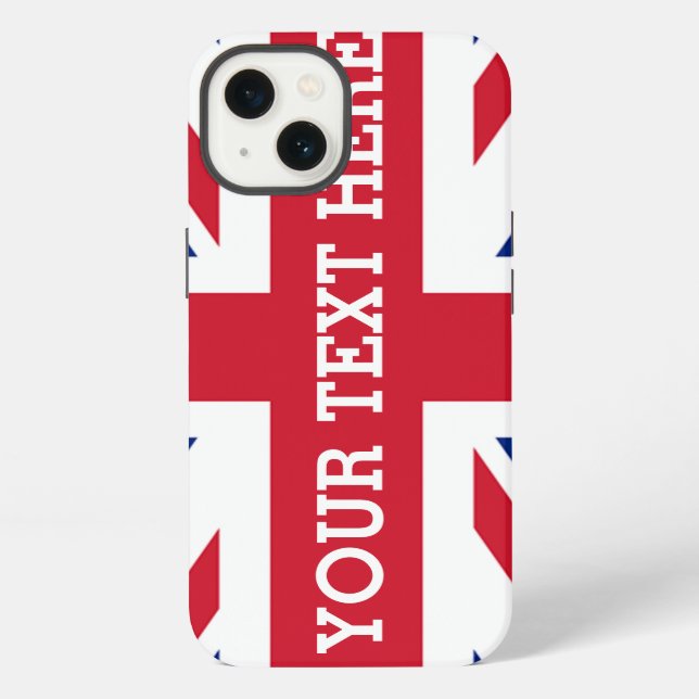 Personalised Union Jack Flag iPhone Case (Back)