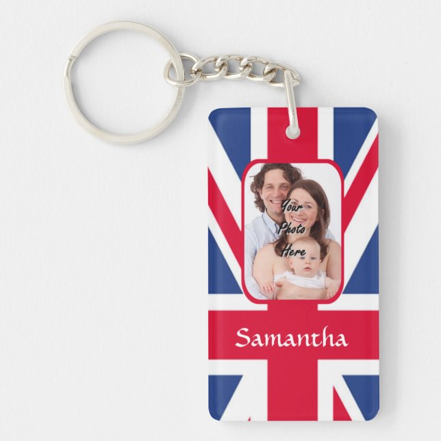 Personalised union jack key ring (Front)