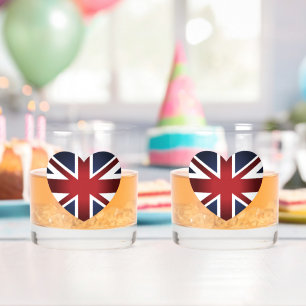 Personalised union jack wedding party glasses